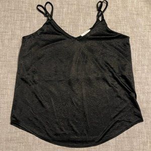 V-Neck Cami, Black, Sz. Medium